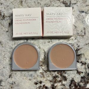 Two Mary Kay Crème-to-Powder Foundations color Beige 2